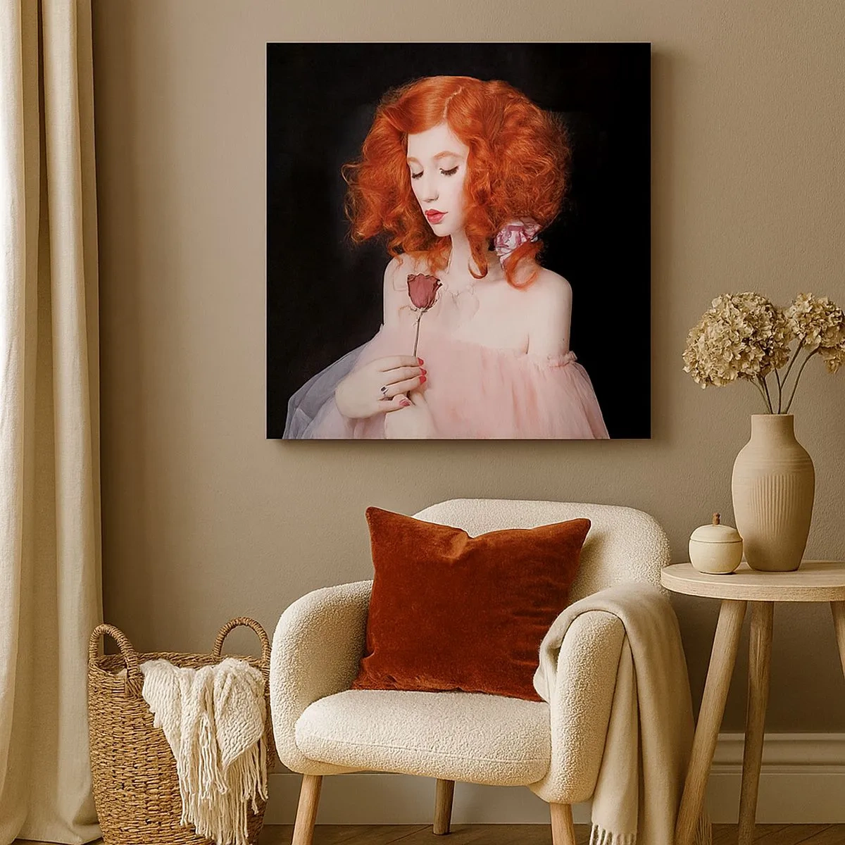 Obraz na płótnie - W barokowym stylu - 30x30 cm