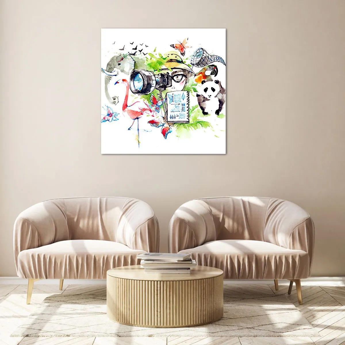 Obraz na szkle - W obiektywie podróżnika - 70x70 cm