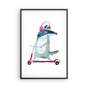 Plakat w czarnej ramie - Borsucze radości - 61x91 cm