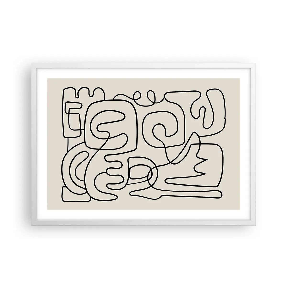 Plakat w białej ramie - Po śladzie - 70x50 cm