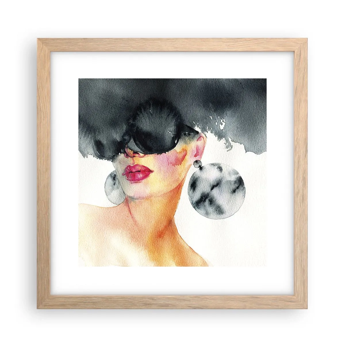 Plakat w ramie jasny dąb - Tajemnica elegancji - 30x30 cm