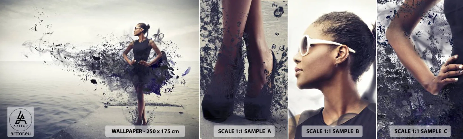 Fototapeta Próbka Standard Eco - Afrykańska Wenus - Kobieta, Abstrakcja, Modelka - 100x30 cm