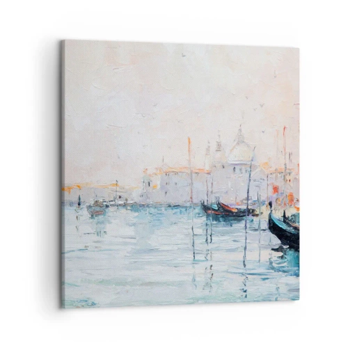 Obraz na płótnie - Za wodą, za mgłą - 50x50 cm
