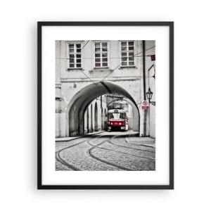 Plakat w czarnej ramie - Przez miejski labirynt - 40x50 cm