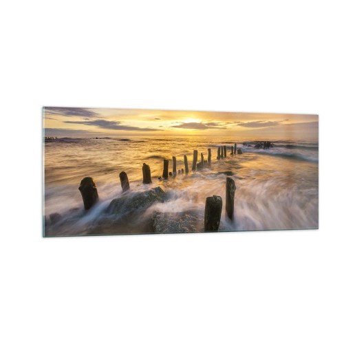 Obraz na szkle - Surowe piękno Bałtyku - 100x40 cm