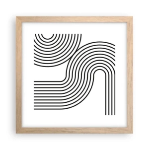 Plakat w ramie jasny dąb - Na zakręcie - 30x30 cm