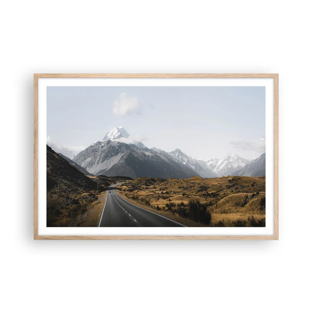 Plakat w ramie jasny dąb - Droga do serca gór - 91x61 cm