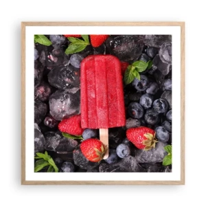 Plakat w ramie jasny dąb - Smak gorącego lata - 60x60 cm