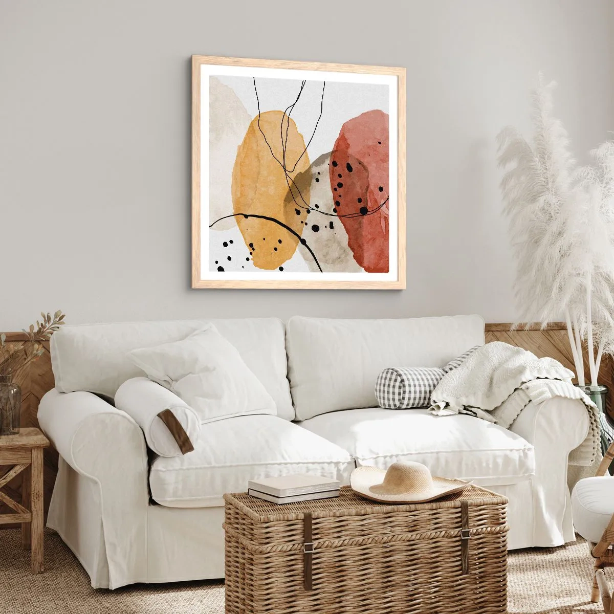Plakat w ramie jasny dąb - Jak powietrze lekkie, przejrzyste - 40x40 cm