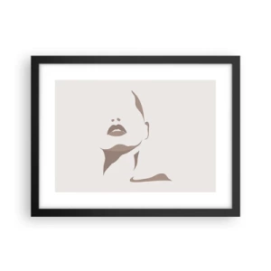 Plakat w czarnej ramie - Stworzona ze światła i cienia - 40x30 cm