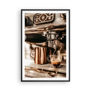 Plakat w czarnej ramie - Blask kawy - 61x91 cm