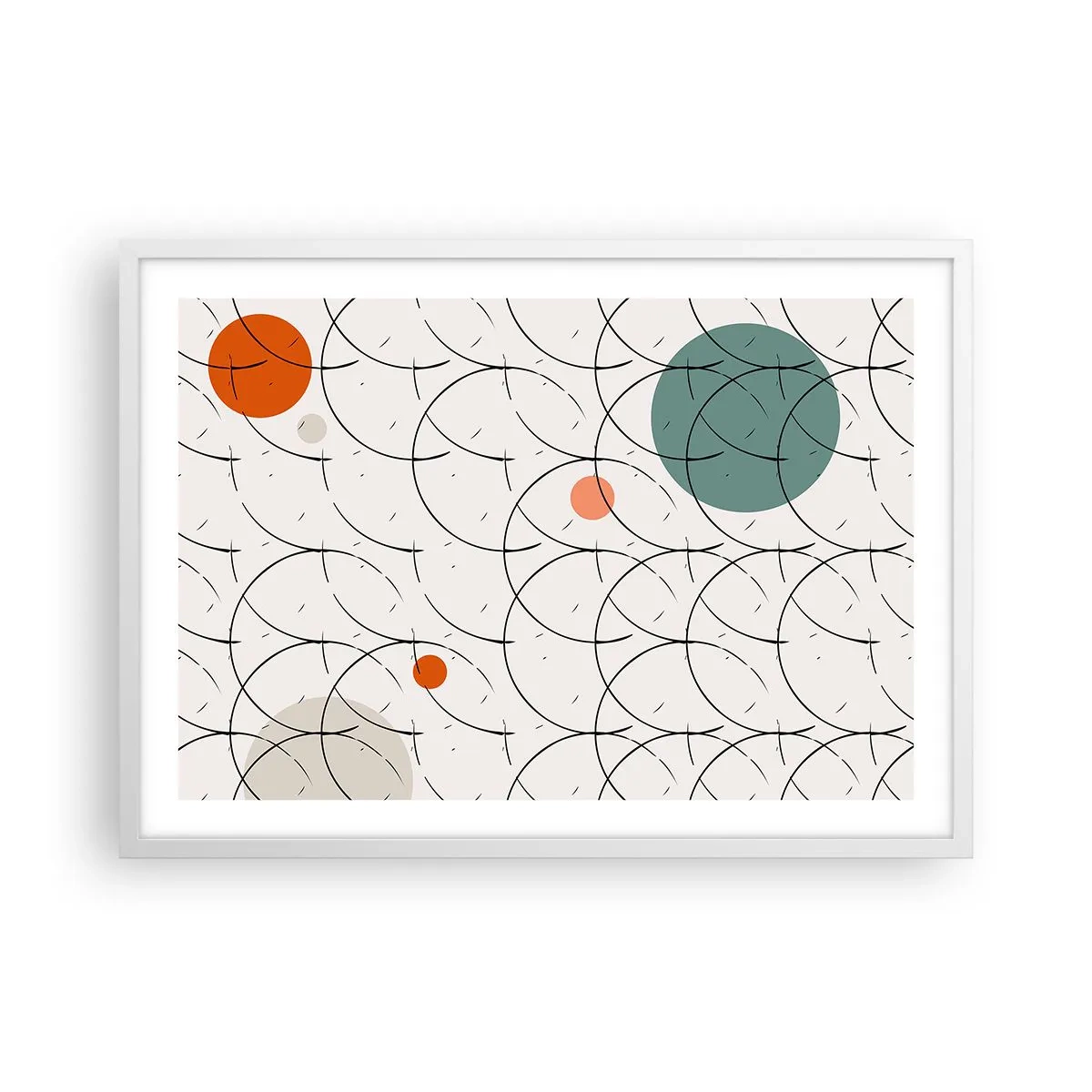 Plakat w białej ramie - W pop-artowym duchu - 70x50 cm