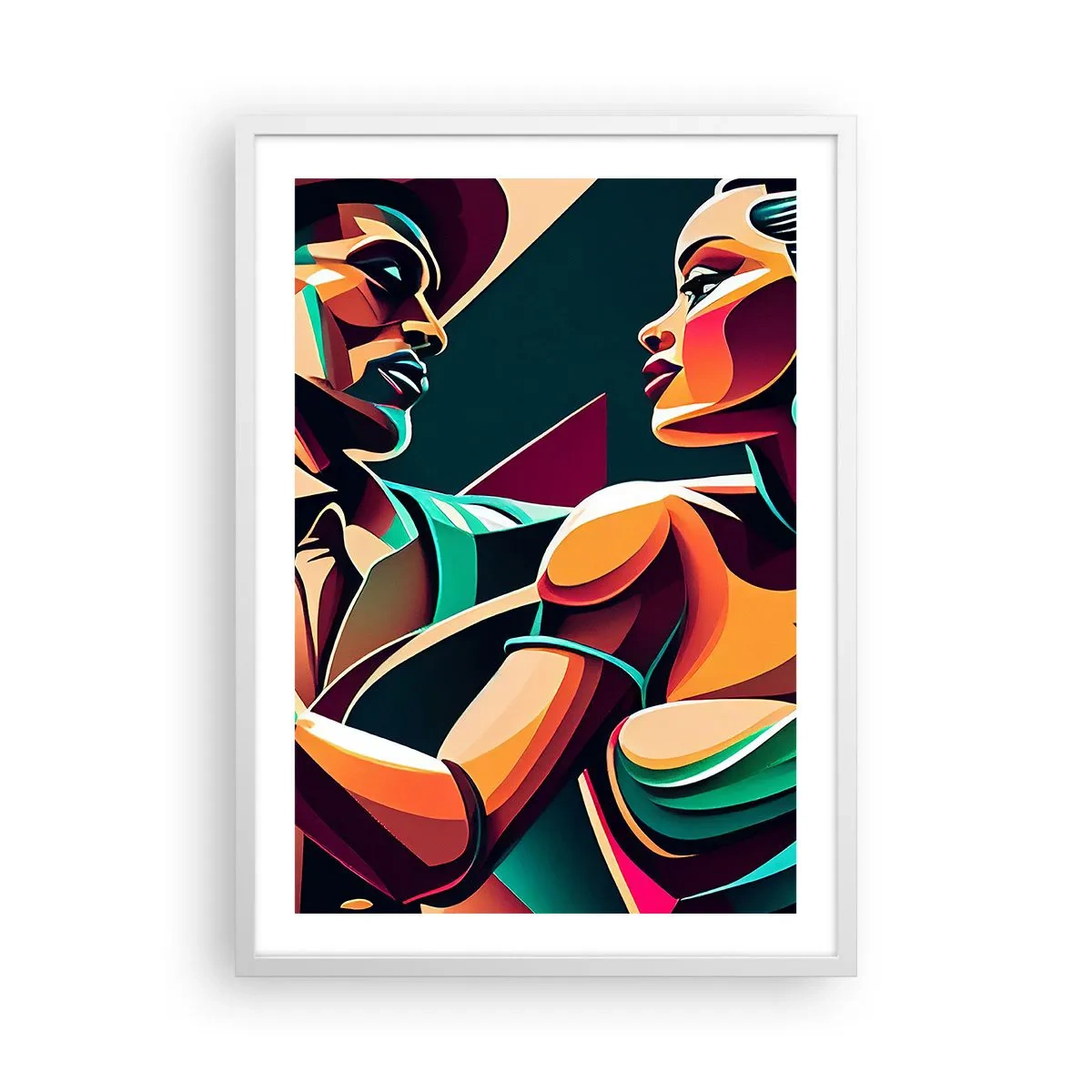 Plakat w białej ramie - W rytmie serca - 50x70 cm
