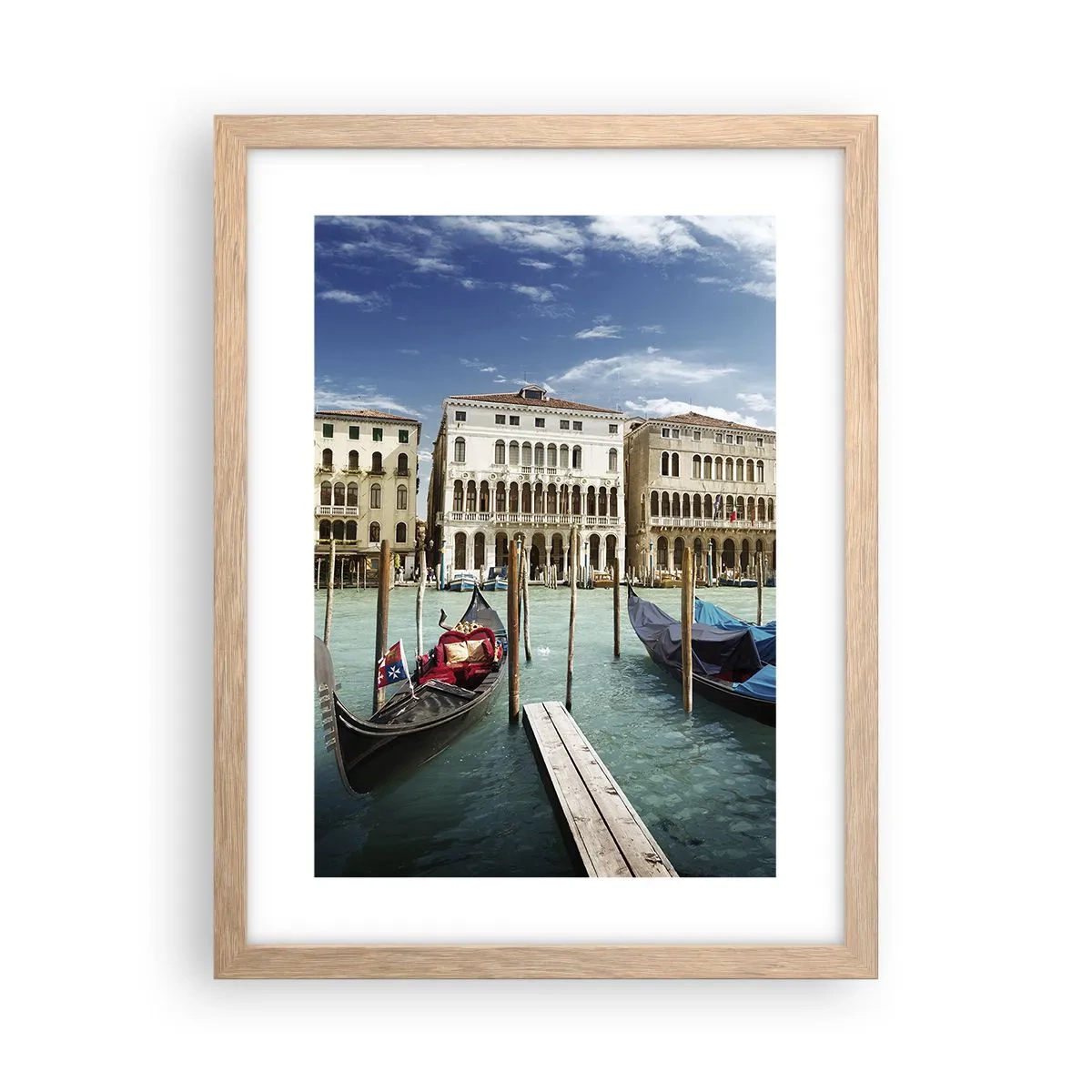 Plakat w ramie jasny dąb - Pałace w błękicie - 30x40 cm