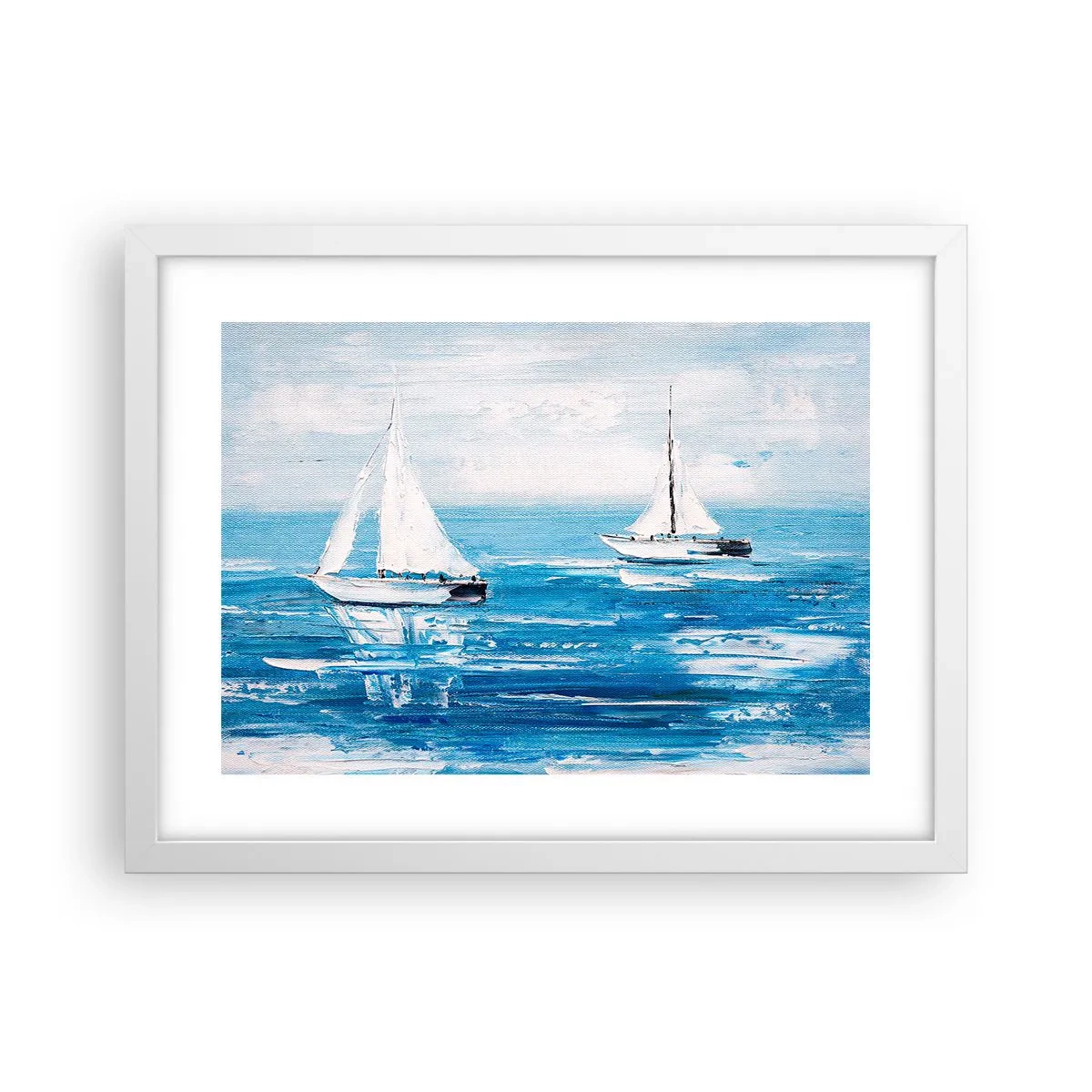 Plakat w białej ramie - Z przyjacielem u boku - 40x30 cm