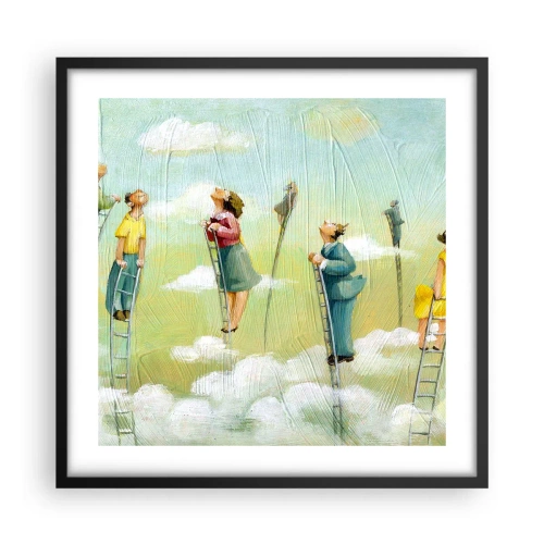 Plakat w czarnej ramie - Za swoim marzeniem - 50x50 cm