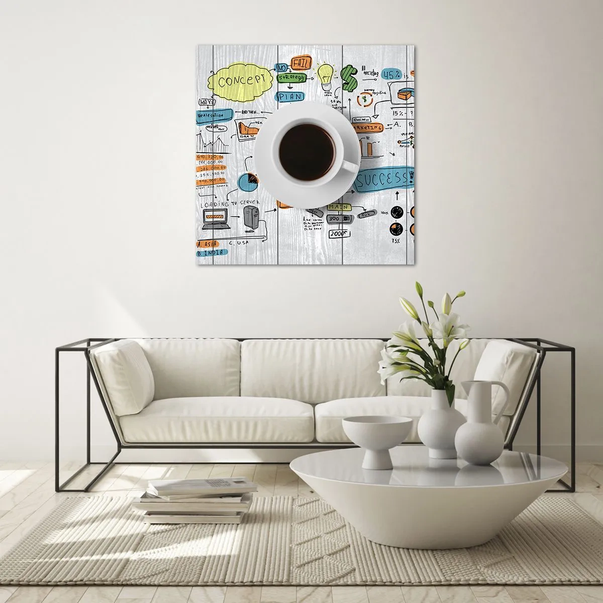Obraz na szkle - Czas na przerwę - 60x60 cm