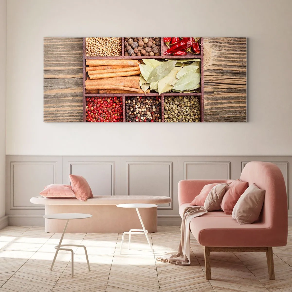 Obraz na szkle - Porządek kształtów, bukiet aromatów - 100x40 cm