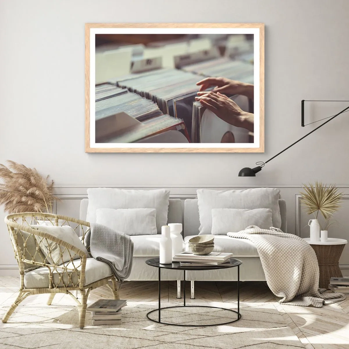 Plakat w ramie jasny dąb - W poszukiwaniu wzruszeń - 70x50 cm