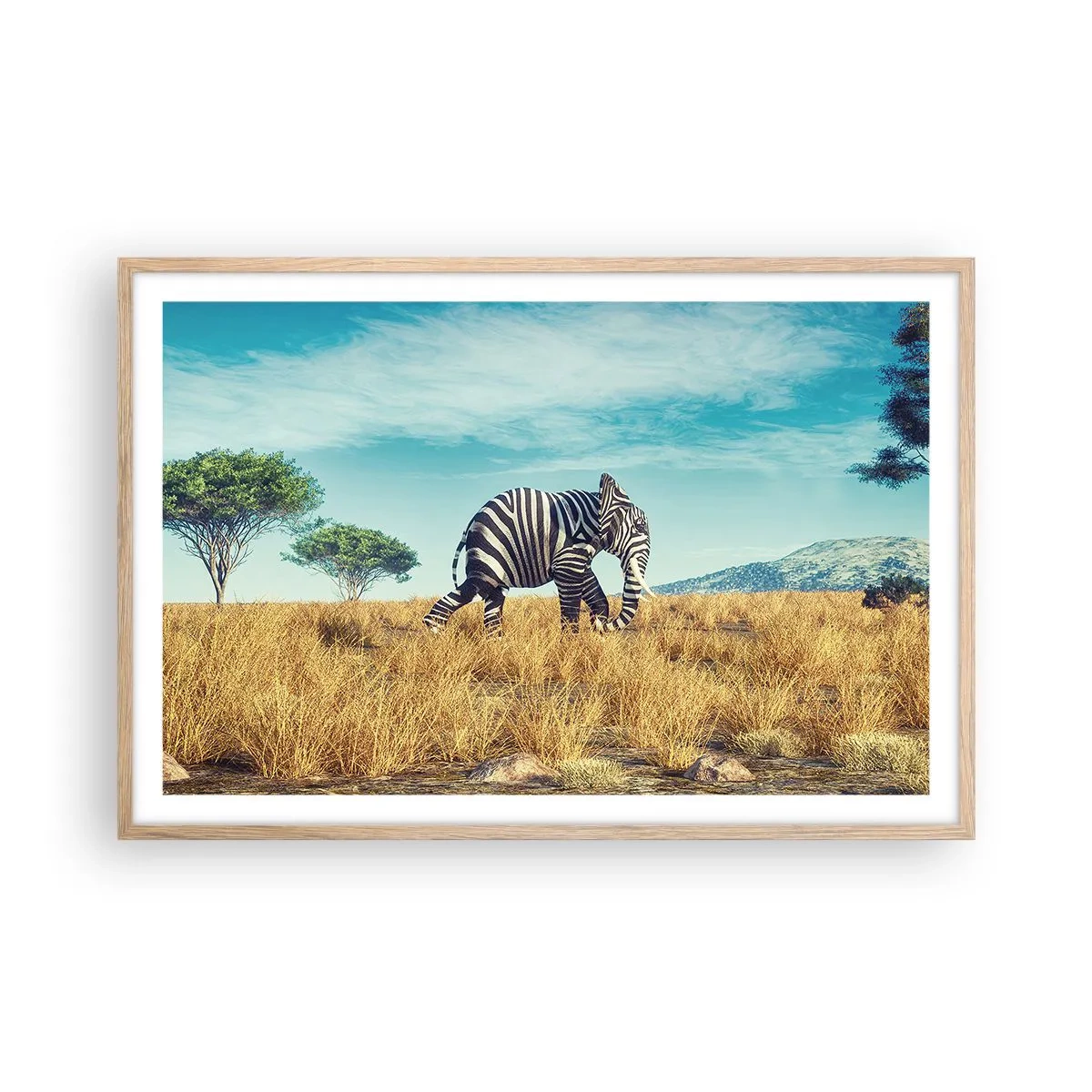 Plakat w ramie jasny dąb - Szarość już niemodna - 91x61 cm