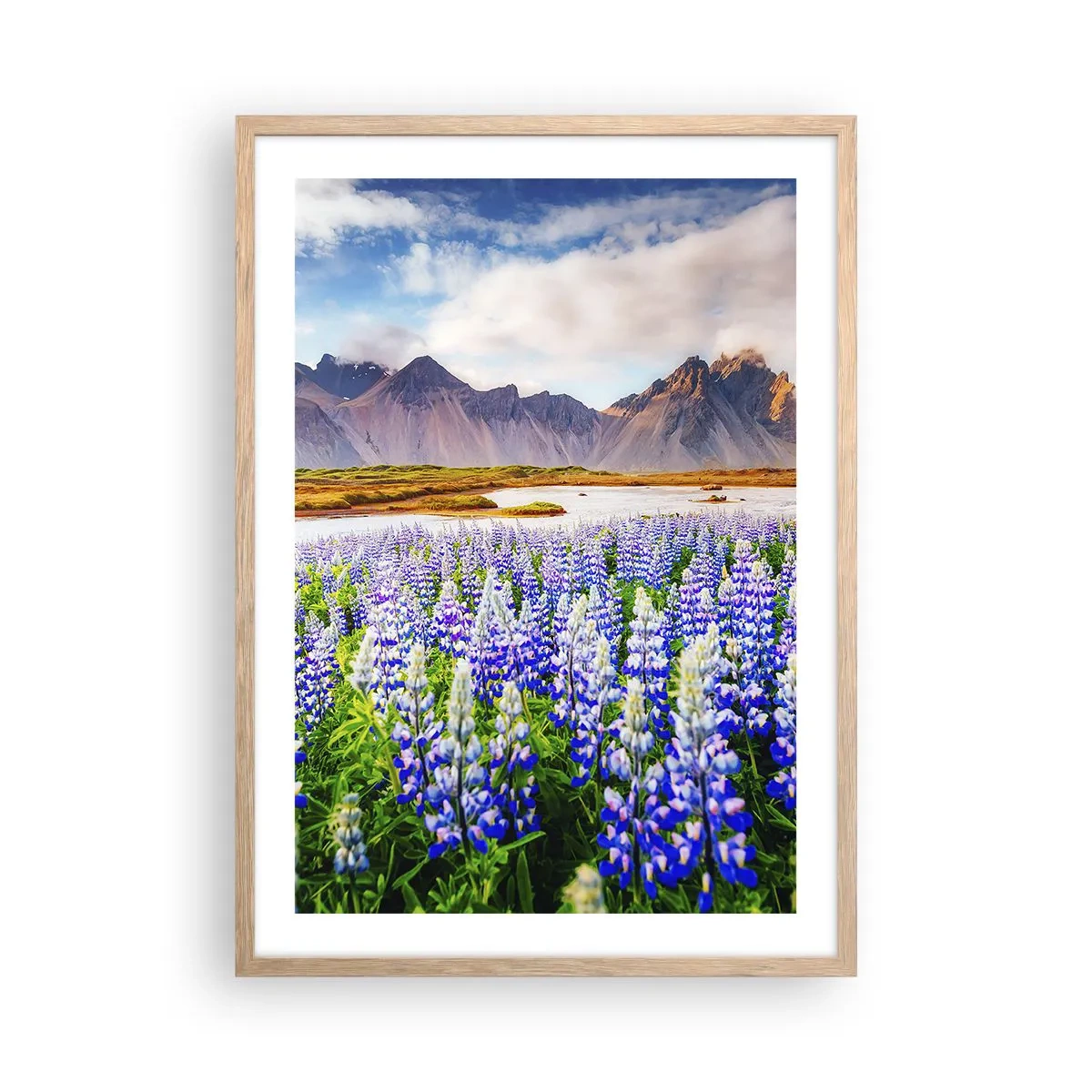 Plakat w ramie jasny dąb - Siła i surowość obok łagodności - 50x70 cm