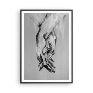 Plakat w czarnej ramie - Początek… - 70x100 cm