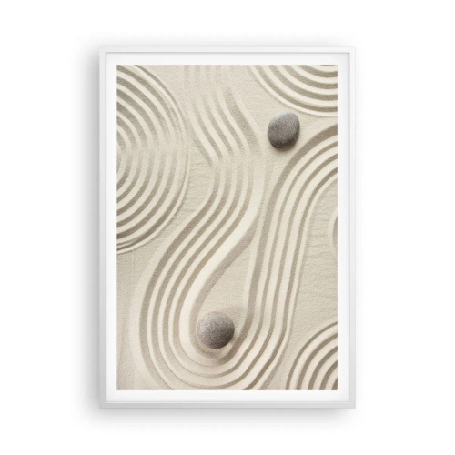 Plakat w białej ramie - Dotyk ciepła - 70x100 cm