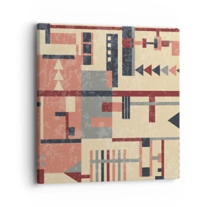 Obraz na płótnie - Kombinacja pionów i poziomów - 40x40 cm