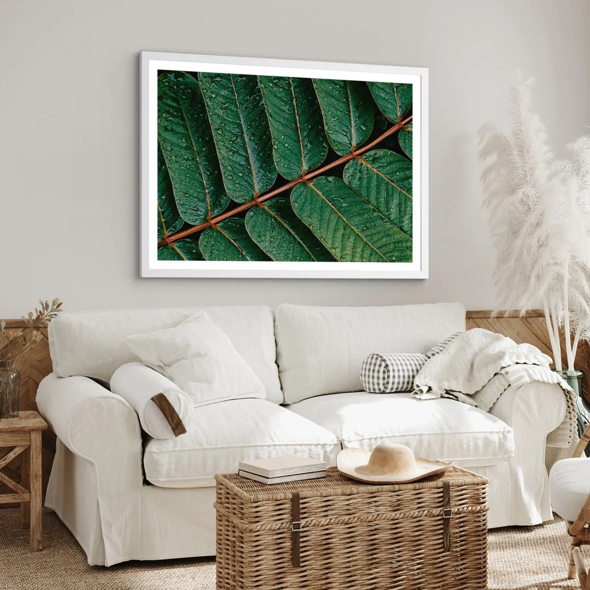 Plakat w białej ramie - W zielonym rytmie - 70x50 cm