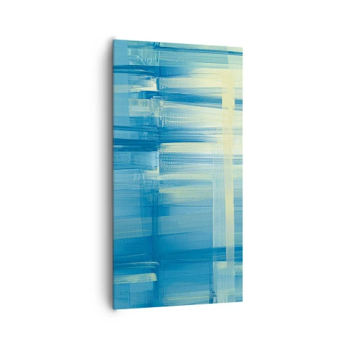 Obraz na płótnie - Kompozycja w turkusie - 65x120 cm
