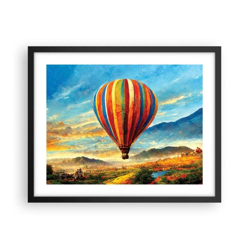 Plakat w czarnej ramie - W ciszy widać więcej - 50x40 cm