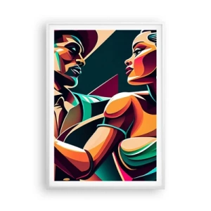 Plakat w białej ramie - W rytmie serca - 70x100 cm