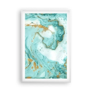 Plakat w białej ramie - Pod wielką falą z epoki Edo - 61x91 cm