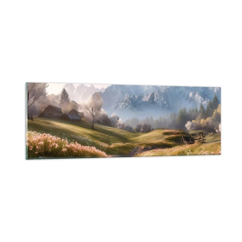 Obraz na szkle - Sielska dolina - 90x30 cm