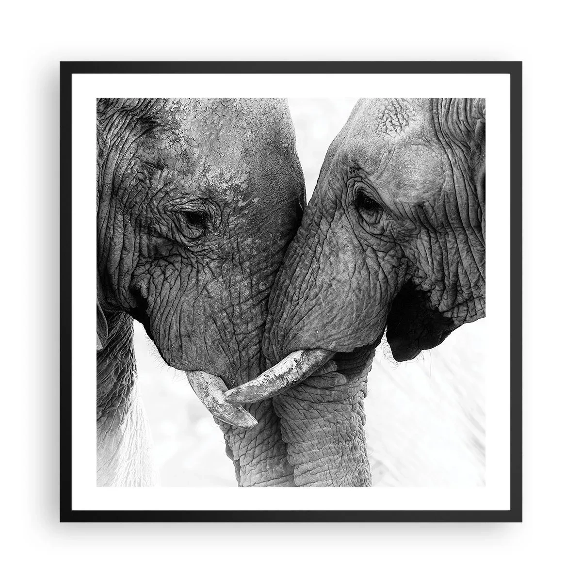 Plakat w czarnej ramie - Serdeczne wyznanie - 60x60 cm