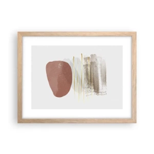 Plakat w ramie jasny dąb - Abstrakcyjna kolumnada - 40x30 cm