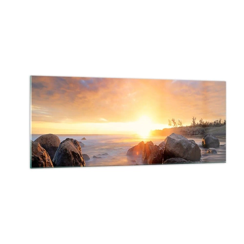 Obraz na szkle - Świetlista bryza wieczoru - 100x40 cm