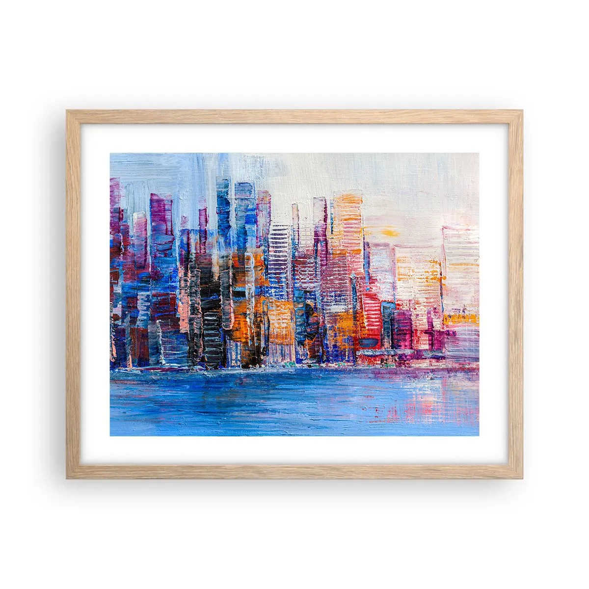 Plakat w ramie jasny dąb - Radosna metropolia - 50x40 cm