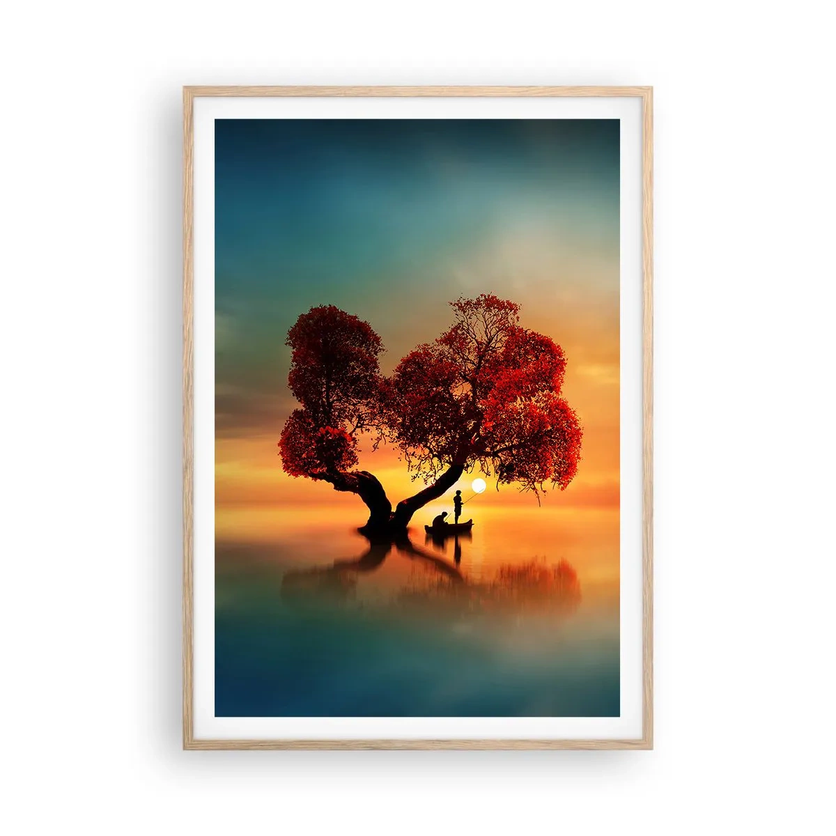 Plakat w ramie jasny dąb - Oddaleńcy i ciszyzna bezświata - 70x100 cm