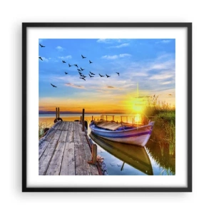 Plakat w czarnej ramie - Do widzenia, do jutra - 50x50 cm