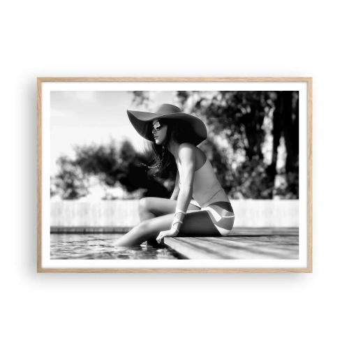 Plakat w ramie jasny dąb - Letnie marzenie - 100x70 cm