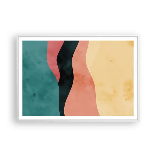 Plakat w białej ramie - Zgodna niezgodność - 100x70 cm