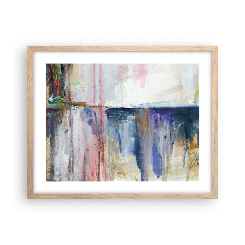 Plakat w ramie jasny dąb - Barwne wrażenia i skojarzenia - 50x40 cm