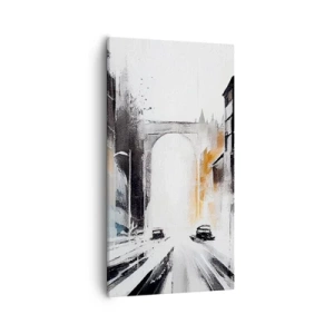 Obraz na płótnie - Studium miasta: architektura i ruch - 55x100 cm