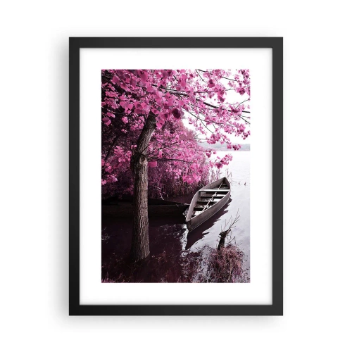 Plakat w czarnej ramie - W różowej ciszy - 30x40 cm