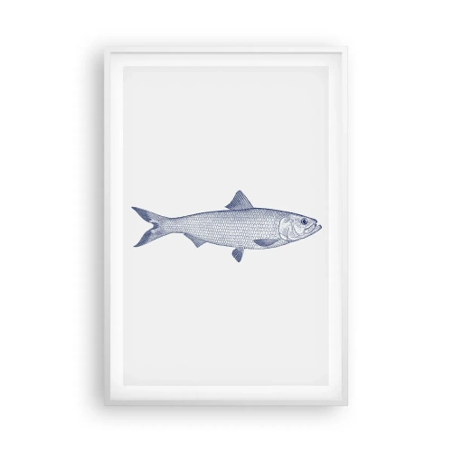 Plakat w białej ramie - Pozdrowienia z północnych mórz - 61x91 cm