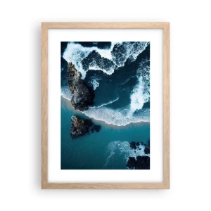 Plakat w ramie jasny dąb - Otulone falami - 30x40 cm