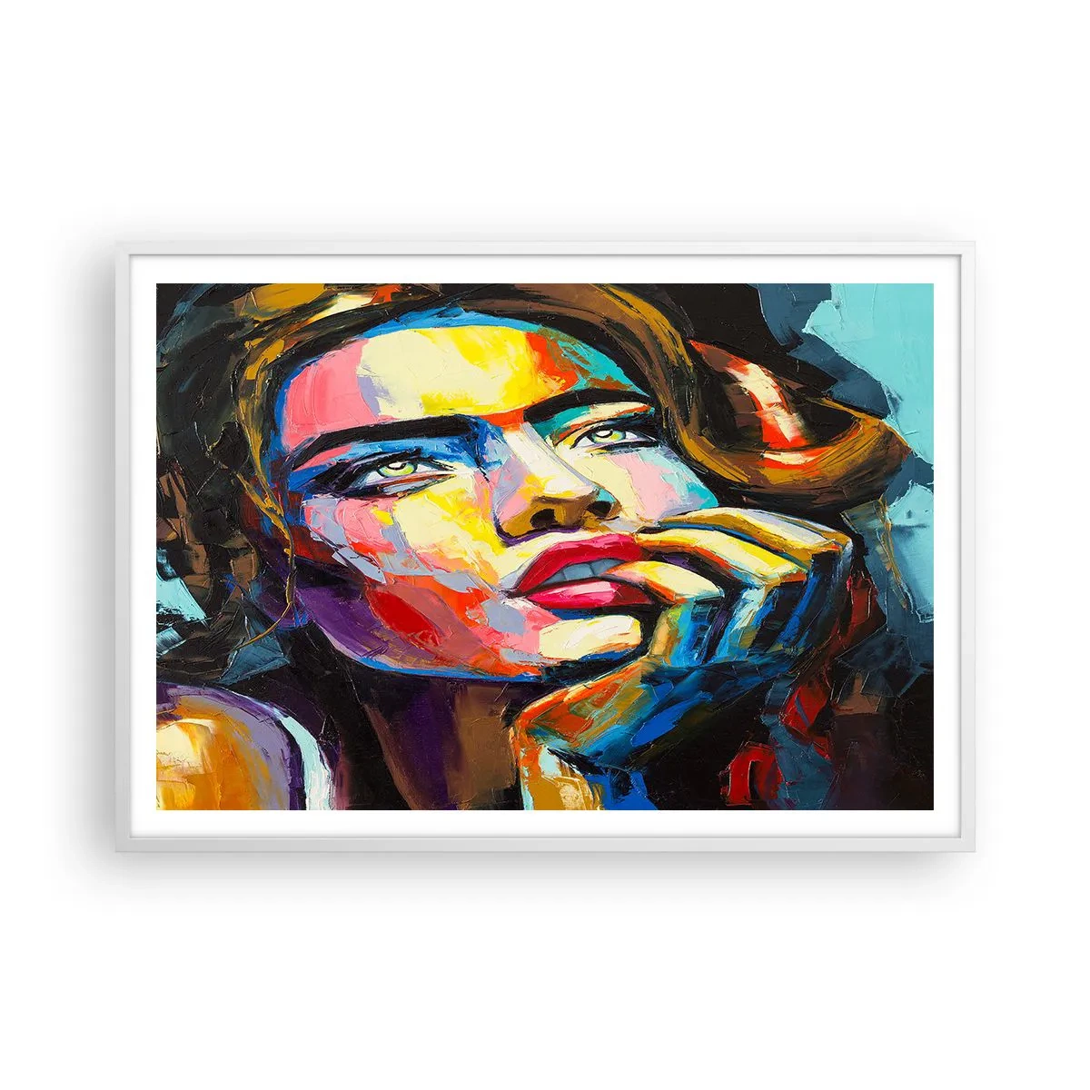 Plakat w białej ramie - Marzenia jak ptaki szybują po niebie - 100x70 cm