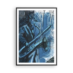 Plakat w czarnej ramie - Miejska rapsodia - 70x100 cm