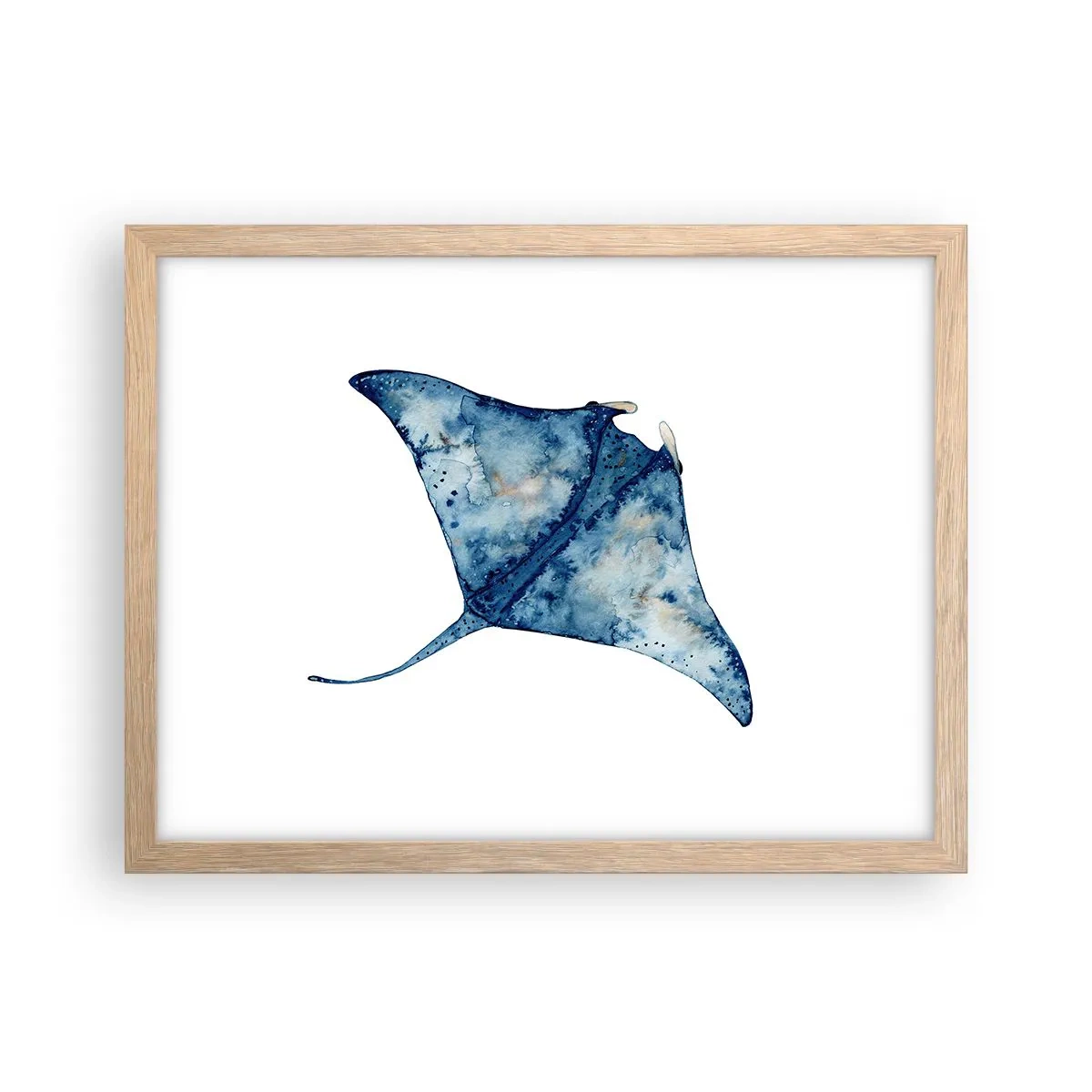 Plakat w ramie jasny dąb - Życie w błękicie - 40x30 cm